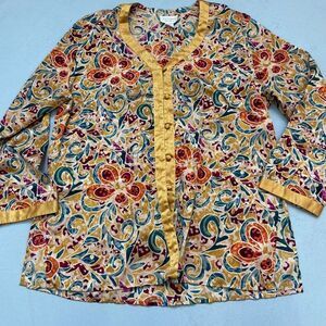 Vintage 80’s Victoria’s Secret gold label blouse medium m01